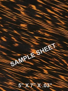 Thin celluloid tiger fire stripe small blank sheet for guitar pickguards - Picture 1 of 3