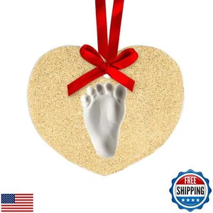 Lil Peach Baby's Handprint or Footprint Christmas Ornament Kit, Newborn Holid - Picture 1 of 4