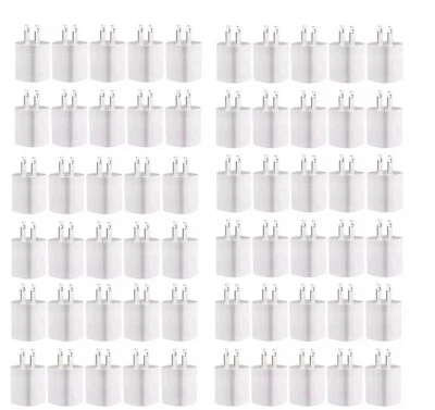 Lot White USB 1A Power Adapter AC Home Wall Charger US Plug FOR iPhone 5 6 7 8 X - Image 1 of 2