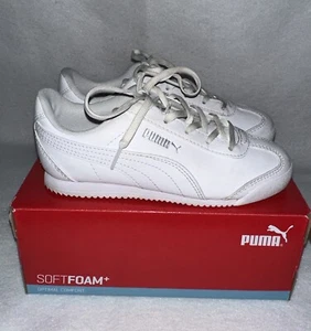 Puma Kids Size 1c Turino L PS 368596-01 White/ White SoftFoam - Picture 1 of 5