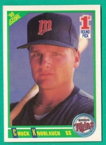 1990 Score #672 Chuck Knoblauch ROOKIE RC Minnesota Twins - Picture 1 of 2
