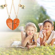 Basketball Heart Necklace Children's Creative Oil Dropping Absorbing Jewelry
