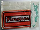 FIRESTONE TYRES MOTIF SEW ON GLUE ON BADGE CLOTH PATCHES APPLIQUES 3.5"X2.5" 