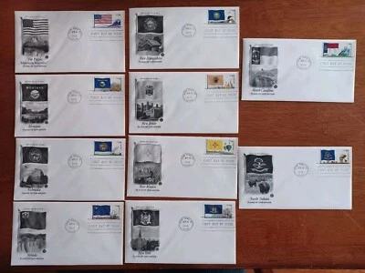 2010 FDC Set of 10 - Scott# 4303-12 - Flags of Our Nation - PCS Cachet   UA - Image 1 of 4