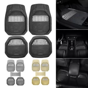 Universal Car PVC Heavy Duty Auto Foot Pad Floor Mat Carpet Non-slip All Weather - Picture 1 of 16