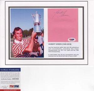 HUBERT GREEN (RIP) 2-TIME MAJOR CHAMPION VINTAGE AUTOGRAPH DISPLAY PSA - Bild 1 von 1