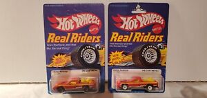 Hot Wheels PAIR of 1980's Real Riders Dodge Rampage GYW + GYG on cards