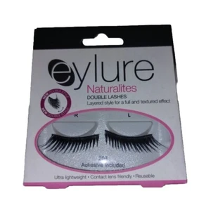 Eylure Naturalites False Eyelashes Double Lashes Full Textured Adhesive #206 - Picture 1 of 1