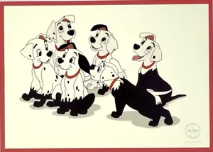 Disfraz de cachorro - Tarjeta impresa promocional 101 dálmatas sericel años 90 Disney Studios - Imagen 1 de 5