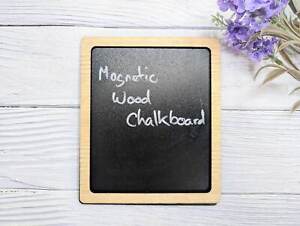 Wooden Chalkboard Fridge Magnet with Free Chalkboard Pen - Oak Frame, 140x165mm