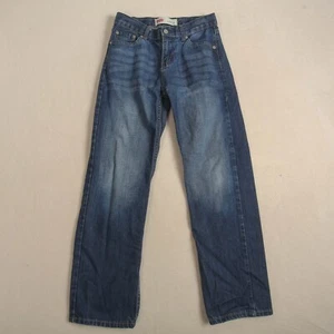 Levi's 514 Straight 14 Reg Boys Jeans Adjustable Waist Denim Actual Size 27 x 27 - Picture 1 of 9