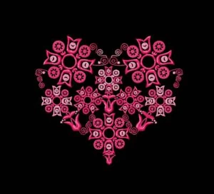 Heart Machine Embroidery design Valentine's Day ornament pattern - Picture 1 of 10