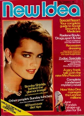 New Idea - December 3, 1983 - Brooke Shields, Yoko Ono, Jane Fonda + Boyle - Image 1 of 3