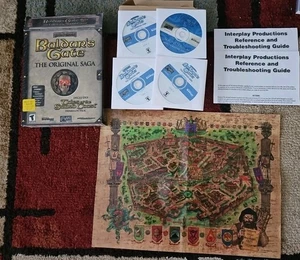 Baldur's Gate The Original Saga 1999 with Map and Xtras Big Box - Picture 1 of 6