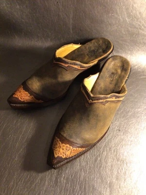 OLD GRINGO Pointed Toe Brown Leather Mules Clog Size 7 B - Image 1 of 4