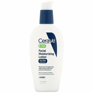 Cerave PM Facial Moisturizing Lotion Ultra Lightweight Oil-Free 3 Oz Pack of 6 - Picture 1 of 5