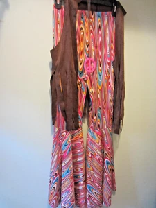 Forum Novelties Hippie Groovy Psychedelic Costume Big Bells Fringe Vest One Size - Picture 1 of 9