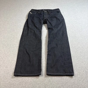 Diesel Larkee Jeans Mens 29x30 Dark Blue Denim Regular Straight Button Fly - Picture 1 of 8