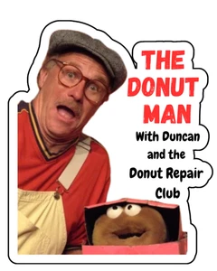 Donut Man Retro Religión Meme Vinilo Personalizado Troquelado Pegatina 3.5x2.5 - Imagen 1 de 1