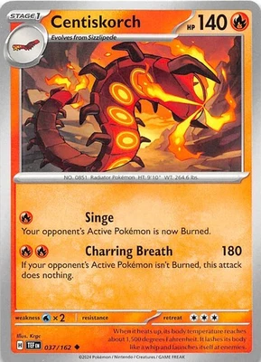 Centiskorch 037/162 SV05 Temporal Forces Pokemon 007702 - Image 1 of 2