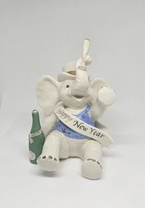 Figura de porcelana elefante de año nuevo brindando Lenox - Imagen 1 de 8