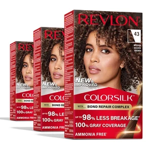Revlon Colorsilk with Bond Repair Complex, Brown Permanent Hair Color, 100% Gray - Picture 1 of 12