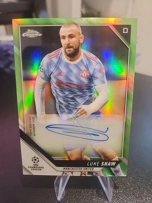 2021-22 Topps Chrome UCL Luke Shaw Auto /99 Manchester United - Image 1 of 2