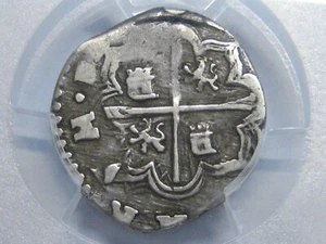 (1570-71) PHILIP II 1 REAL COB PCGS VF35 SEGOVIA ASSAYER D SILVER COLONIAL ERA - Picture 1 of 4