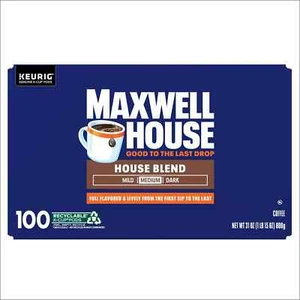 Maxwell House Cialde Caffè K-Cup Tostatura Media, Miscela Casa, 100 Ct. - Foto 1 di 15