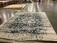 CREAM / NAVY 10' X 14' Back Stain Rug, Reduced Price 1172667031 MAD603D-10
