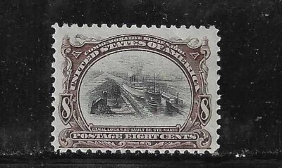 US #298 -1901 PAN-AMERICAN EXPOSITION 8 CENT (BROWN /BLACK) -MINT NEVER HINGED - Image 1 of 2