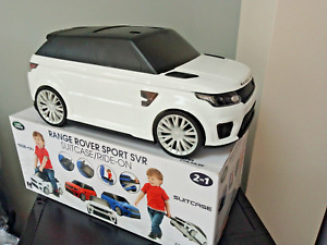 Land Rover Range Rover Sport Ride On Kids Suitcase Holiday Travel, White, 2 in 1