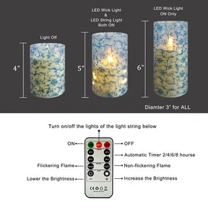 Flameless Candles with Remote, Battery Operated Candles with 3 Pack Led Candles - Picture 1 of 5
