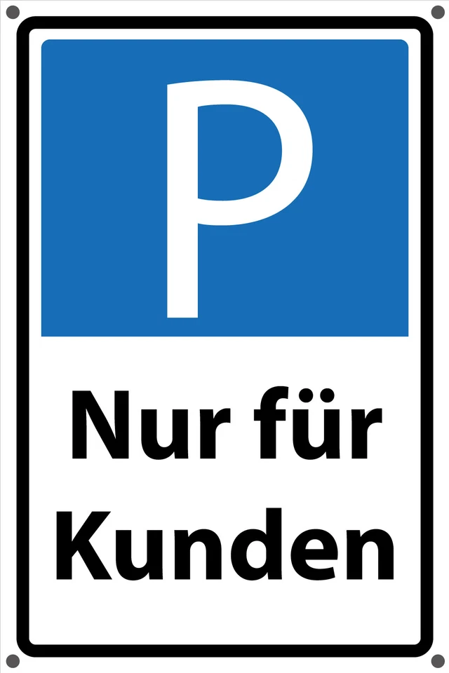 BIRRO.DE - IT & WERBUNG PARKEN NUR FÜR KUNDEN Kundenparkplatz Parkhinweis Schild oder Aufkleber