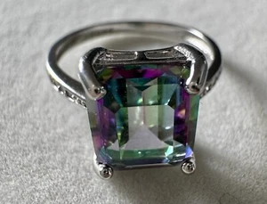 Mystic Topas Regenbogen Ring 925 Sterling Silber für Damen - Bild 1 von 10