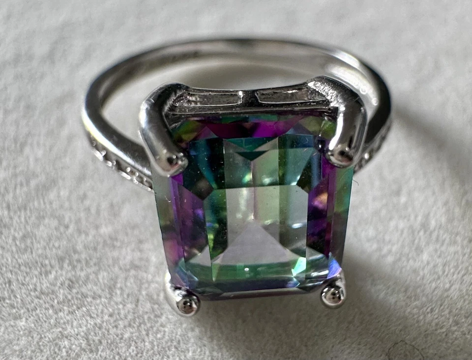 Mystic Topas Regenbogen Ring 925 Sterling Silber für Damen - Bild 1 von 4