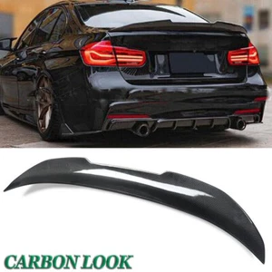 PSM Style For BMW F30 F80 335i 328i Carbon Fiber Rear Trunk Spoiler Wing Lip - Picture 1 of 10