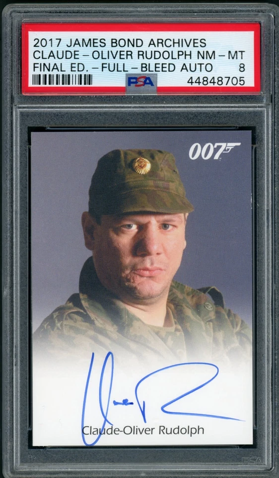 2017 James Bond Archives Final Edition Claude-Oliver Rudolph Autograph PSA 8 - Image 1 of 1