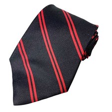 Black With Red Double Stripe Repp Tie Diagonal Striped Stafford Silk Necktie Men