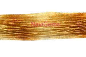 Shaded Rondelle Beads Natural Citrine Gemstone Beads 3 MM Ombre 13"Long Strand - Picture 1 of 5