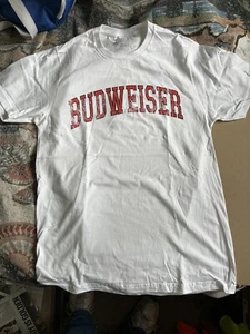 Budweiser T shirt new large distressed Port & Company 100% cotton FREE shipping - Picture 1 of 6