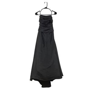 Watters & Watters Formal Black Tie Strapless Bridesmaid Floor Length Dress Sz 2 - Picture 1 of 8