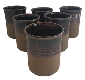 6 x Pottery Clay Glazed Handmade Coffee Mug/Tumbler Rustic - Picture 1 of 12