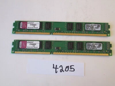 Kingston KTH9600B/2G 2x2Gb=4Gb PC3-10600 1333Mhz DDR3 Desktop Memory RAM (4205) - Image 1 of 2