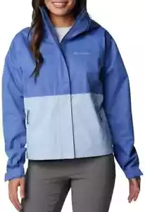 NWT Columbia Women's Hikebound Short Rain Jacket Purple Size Small Omni Tech - Picture 1 of 9