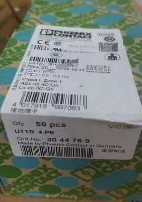 50PCS Phoenix Contact 3044759 grounding terminal UTTB 4-PE - Image 1 of 2