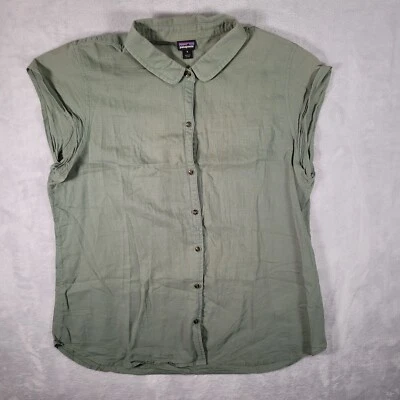 Camisa Patagonia para mujer talla 6 verde sin mangas mezcla de cáñamo boho vacaciones Gorpcore Foto 1 de 4