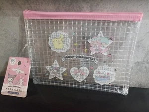 SANRIO Mesh Case Astuccio MY MELODY KUROMI CINNAMOROLL POMPOMPURIN LITTLE TWIN - Picture 1 of 4