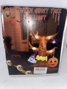KPROE 8 Ft Halloween Inflatables Outdoor Decorations Dead Tree with White Gho... - Picture 1 of 2