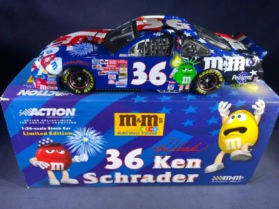 W7-63 KEN SCHRADER #36 M&M’S / 4th OF JULY - CLEAR WINDOW BANK - 2001 GRAND PRIX - Image 1 of 4